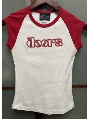 Dragonfly x The Doors Vintage 2003 Y2K Raglan Small Babydoll T-Shirt Band Tee